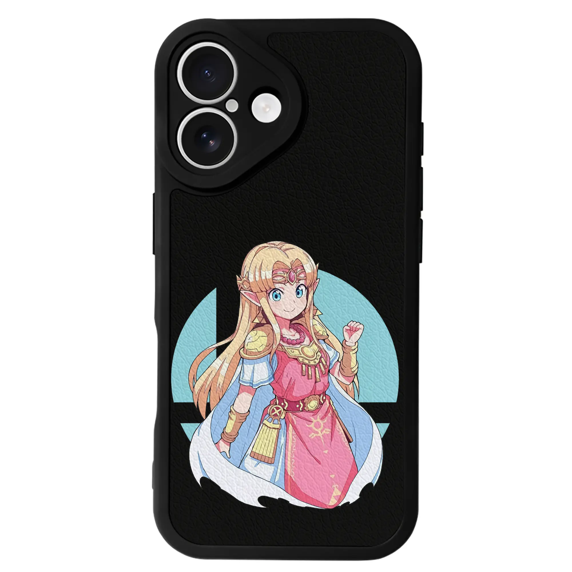 ゼルダの伝説 グッズ,ゼルダ姫 - IPhone 16シリーズ対応 ・ シリコンスマホケース ・ レザー調 ・ 高精度フィット ・ 耐衝撃 ・ ワイヤレス充電対応 ・ 精密カット